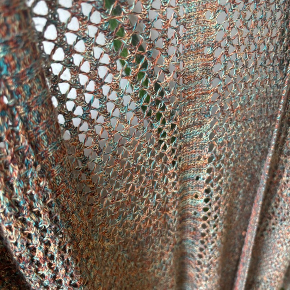 Teaberry Loose Weave Lightweight Open Cardigan Duster - Picture 4 of 5